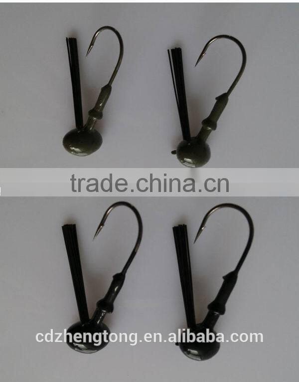 Artificial 21g Green Pumpkin Fishing Jig Heads