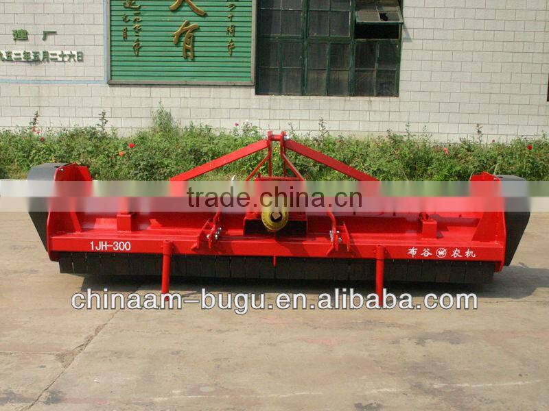 Tractor-mounted PTO rice straw chopper