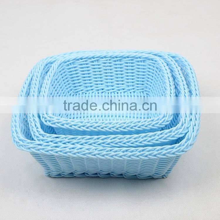Small plastic wicker woven wedding gift baskets wholesale with ribbon