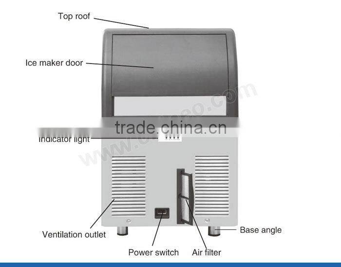 80kg/24h Restaurant Commercial Half Dice Used Ice Machines For Sale/Mini Ice Cube Machine/Dry Ice Blasting Machine