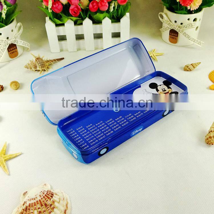 Kids gift cartoon printed tin box for pencil