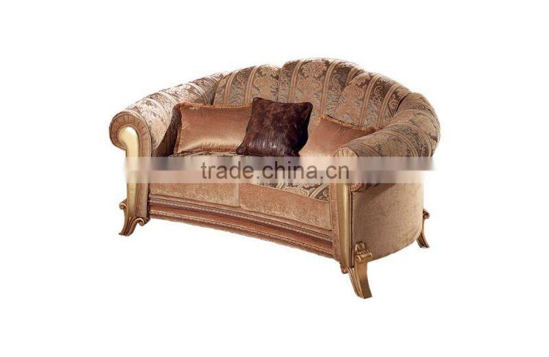 2016 NEW ARRIVAL Italian Royal Solid Wood Beige Color Fabric/Upholstery Corner Sofa Set/Living Room Furniture Set Wit(MOQ=1 SET)