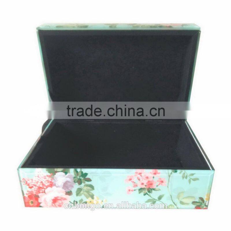 funny square glass mirror tissue box