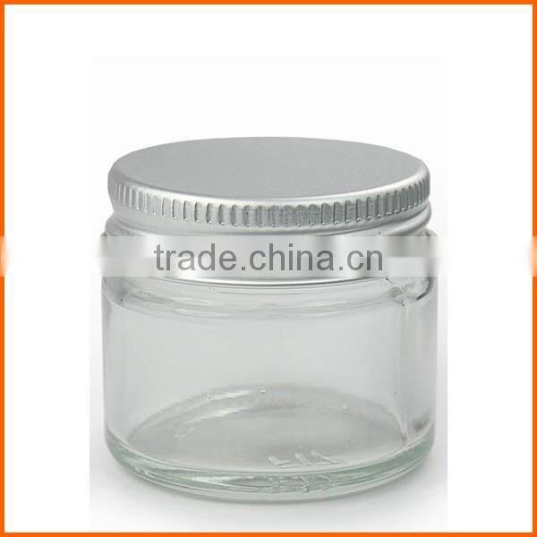 High quality clear glass jar with metal lid wholesale