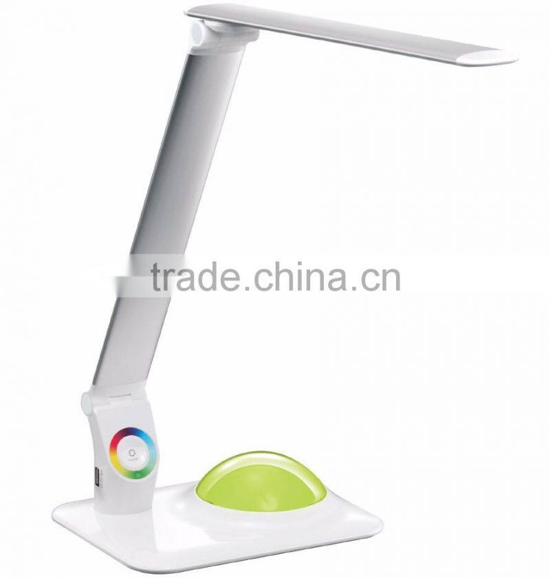 New Fancy Eye Protect Energy Saving LED Table Lamp, Aluminum Alloy Folding Office Multi-functional Color Changing Reading Lamp
