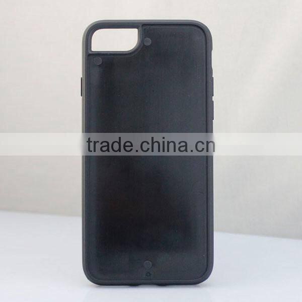 Hot sale TPU PC mobile phone case with groove on backside for iphone 7/7plus