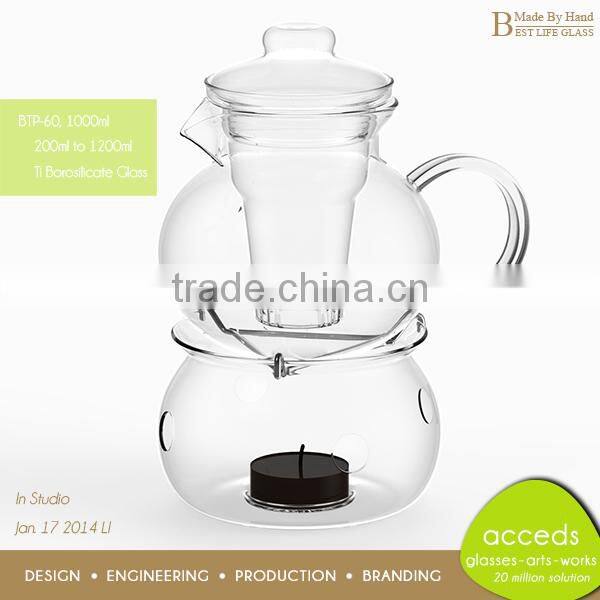 Thermal Pyrex Microwavable Wholesale Glass Teapot Warmer