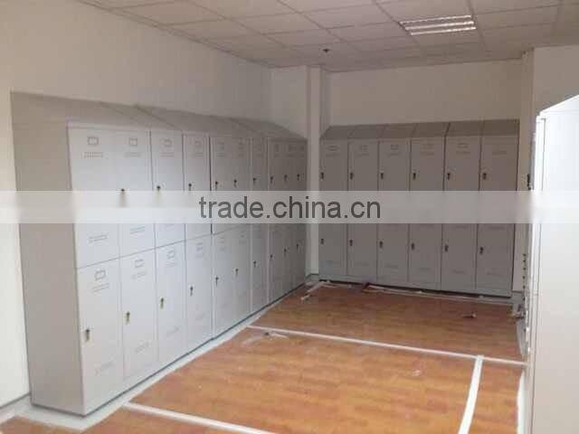 metal steel 2 tier lockers 2 column lockers digital lockers with slanting top