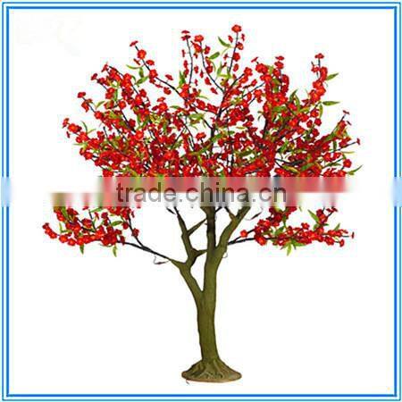 Artificial plum blossom tree with lights
