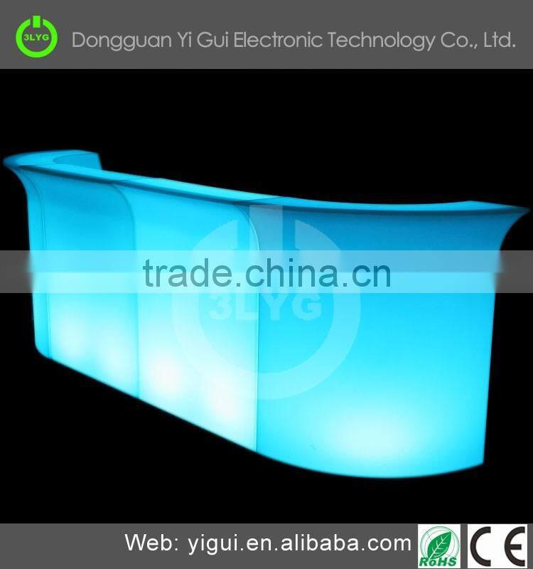 Chairs and tables bar party used High fashion luminous PE plastic LED furniture