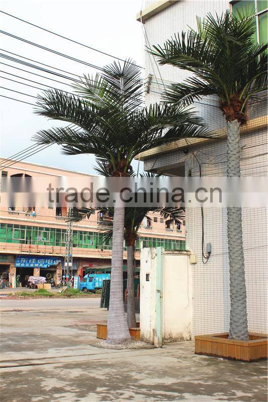 Home garden decoration 100cm to 1000cm Height artificial indoor live plastic ficus red with green palm tree EZLS05 1006