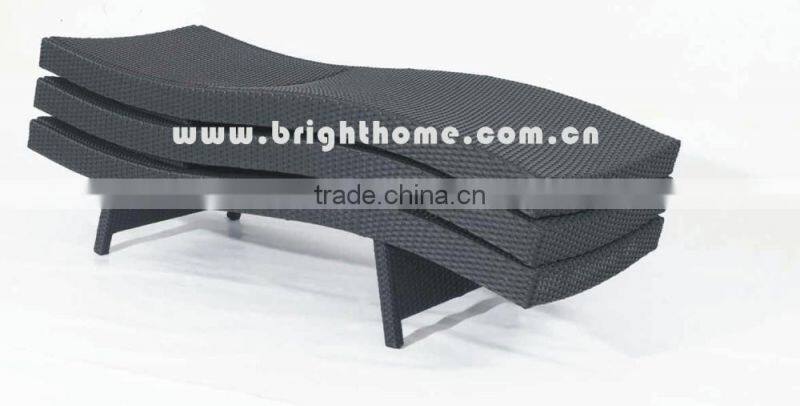 Unique and Modern Rattan and Wicker Double Sun Lounger