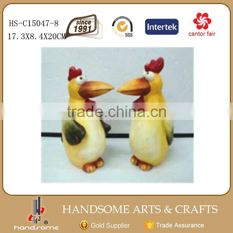 20 CM Table Top Decoration Item Antique Ceramic Rooster Figurines