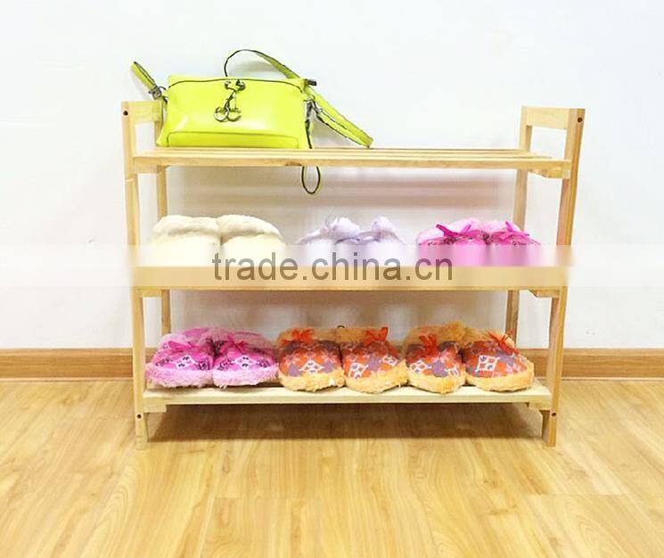 Hot sale solid wooden shoe rack