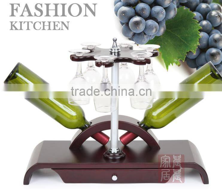 High quality round handmade wooden wine rack MDF wooden wine rack , wall mounted wine rack with led lights