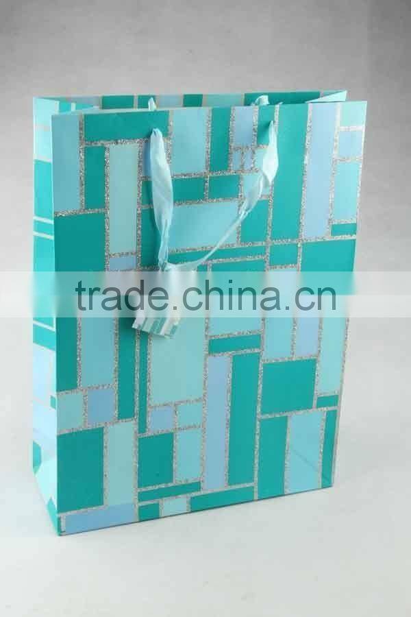 Foldable Gift Bag With Irregular Squares/ Shopping Bag