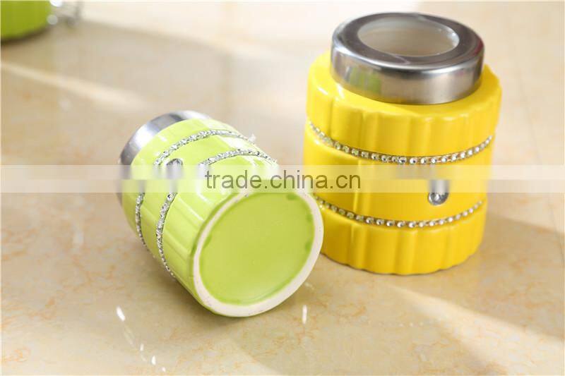 colorful kitchen ceramic canister set