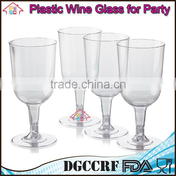 NBRSC Promotional Disposable party Plastic Wine glasses Party drinking Cup champagne goblet
