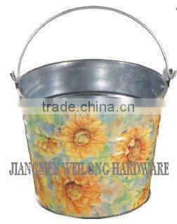 5L galvanized water bucket