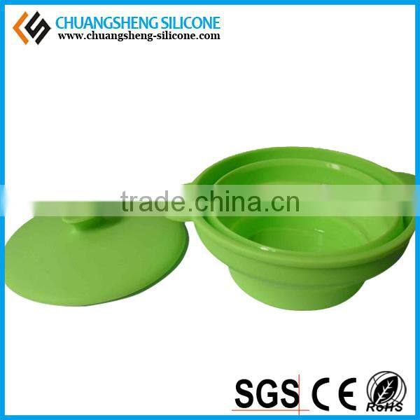silicone folding puppy food bowl, collapsible silicone bowls, thermos food bowl