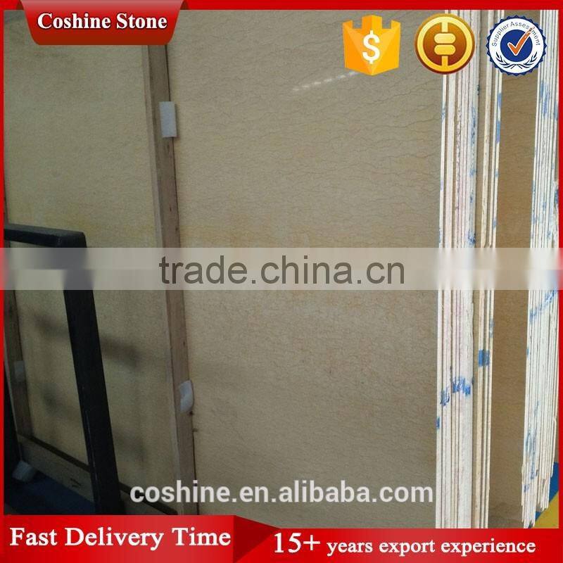 High glossy popular sunny beige marble slabs
