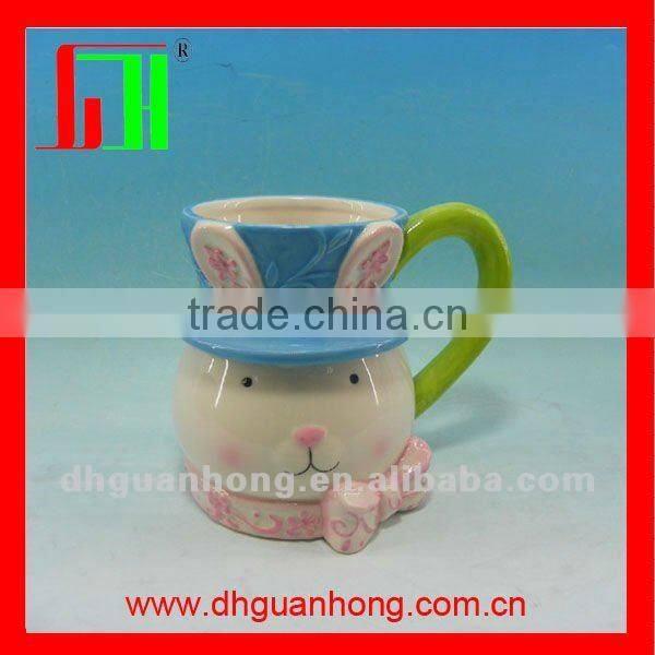 hot sale colorful Dehua ceramic coffee mug with handle