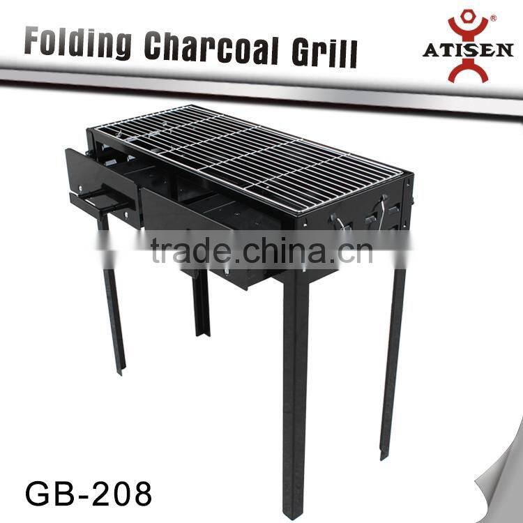 PORTABLE CHARCOAL BBQ FOLDING BARBECUE TRAVEL PICNIC OUTDOOR CAMPING GRILL