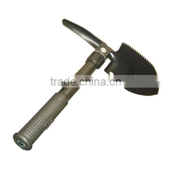 outdoor survival garden folding spade with compass