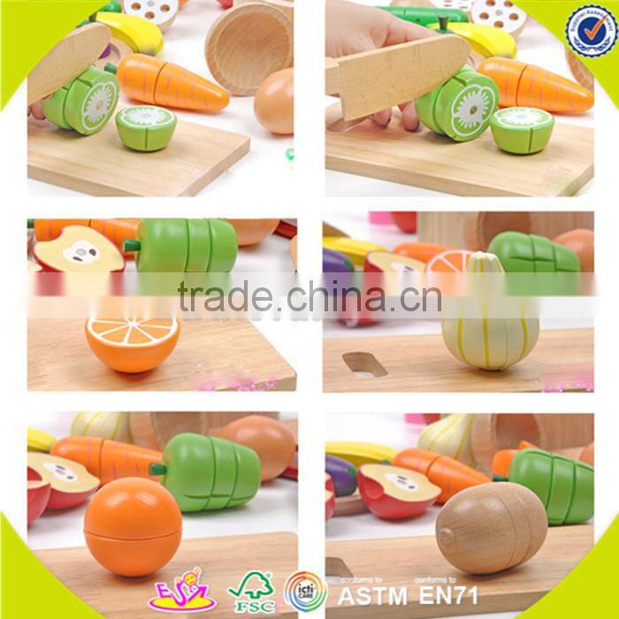 wholesale kids wooden toy vegetables new design baby wooden toy vegetables cheap wooden toy vegetables W10B089