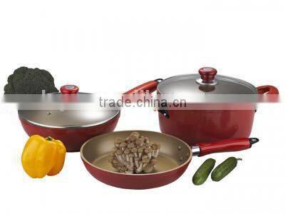 5pcs forged aluminum colorful nonstick coating kitchen utensil