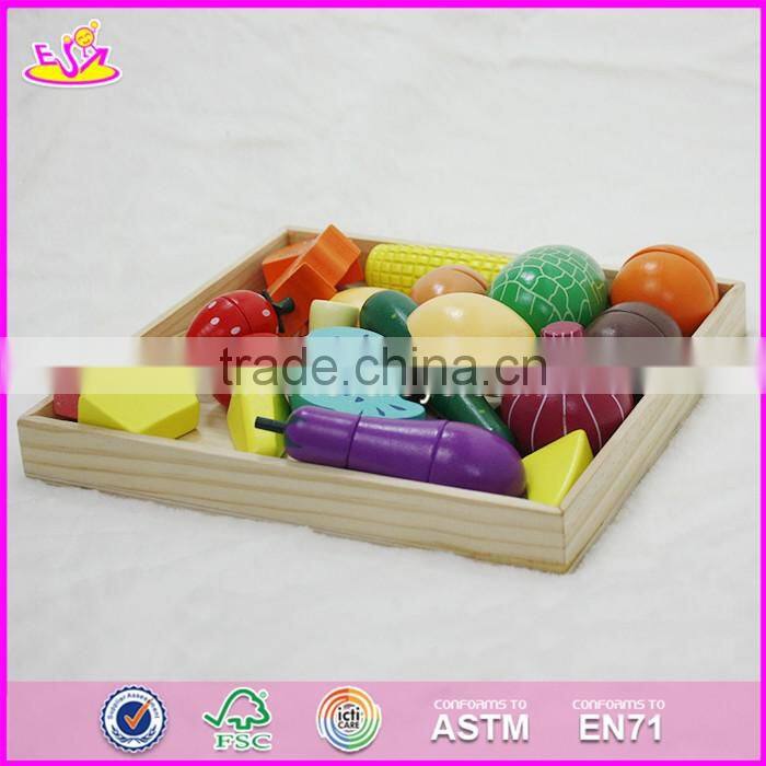 2017 Top fashion children cutting wooden food toys W10B173-S