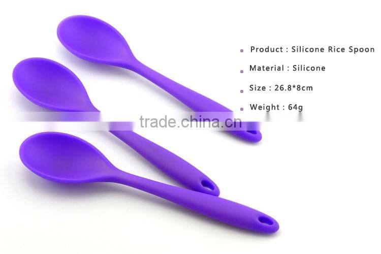Integrated Seamless Design Purple Color Silicone Rice Spoon