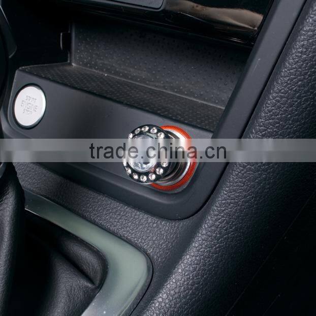 Metal Plastic DC 12V Cigarette Lighter Plug with Crystal