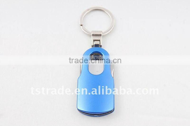 2014 Mini Cute design LED metal utility keychain gift knife K454A