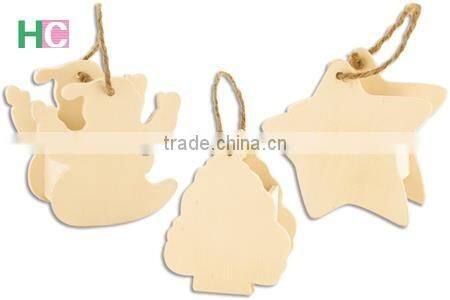 Handmade wooden DIY hanging ornaments