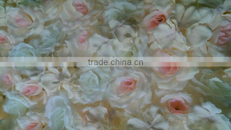 high quality customized 50*50c rose artificial flower wall for wedding decoration stage background decoration