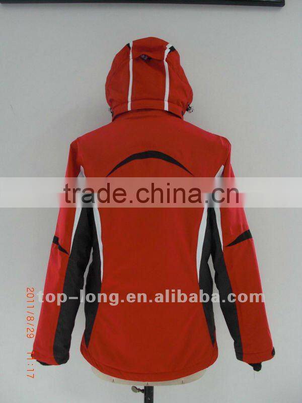 Women ourtdoor clothing brands insulated jacket with hood windproof&waterproof