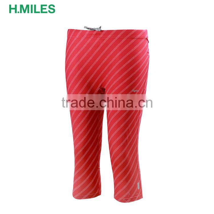 OEM/ODM running capri women's Leggings with back zipeer pocket