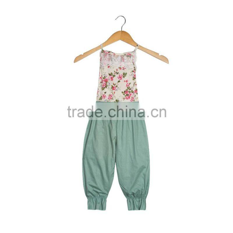 Wholesale new rompers Backless baby girl jumpsuits 2017 kids long pants kids clothes