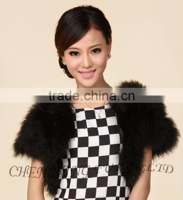 CX-G-B-219 2016 Women Apparel In Stock Women Fashion Turkey Fur Vest