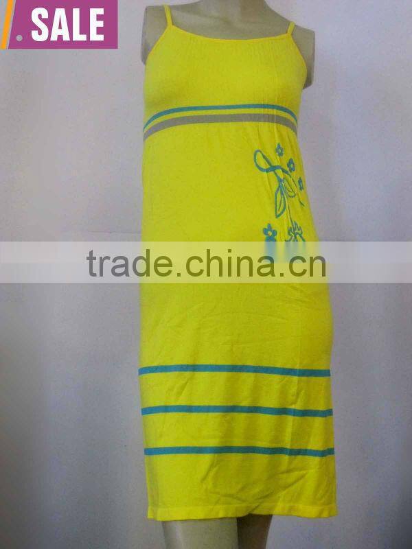 EXTRA LONG Seamless Basic Spaghetti Strap STRETCH Cami Tank Top Mini Dress Casual