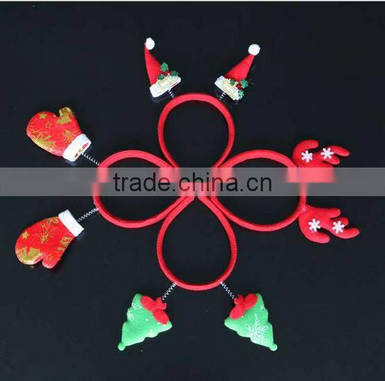 Christmas series toys soft plush hairband Cute snowman & Santa Claus hair jewelry for 2016 Christmas promotion gifts
