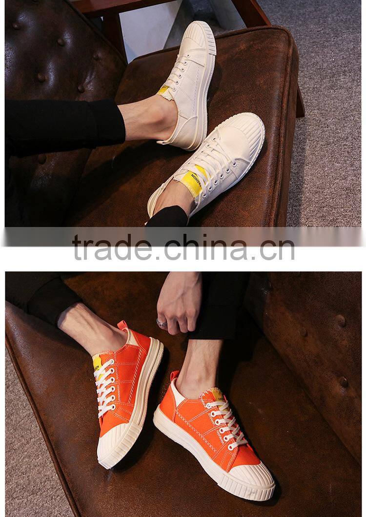 China wholesale cheap man flat walking canvas shoes