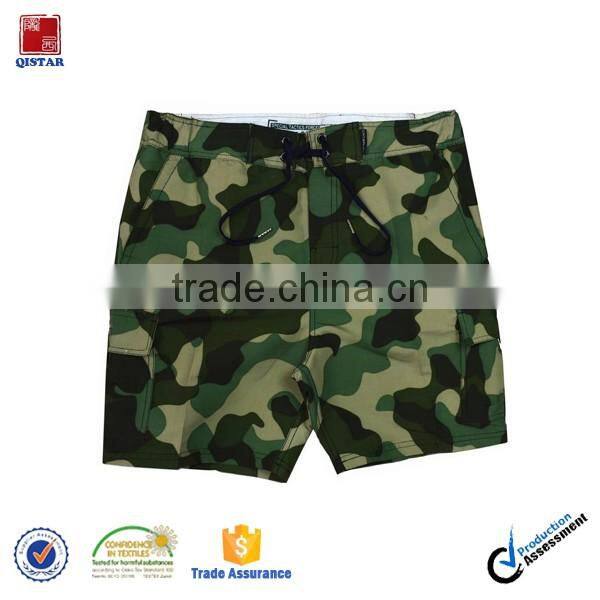 overoll print 4 -way stretch men's shorts