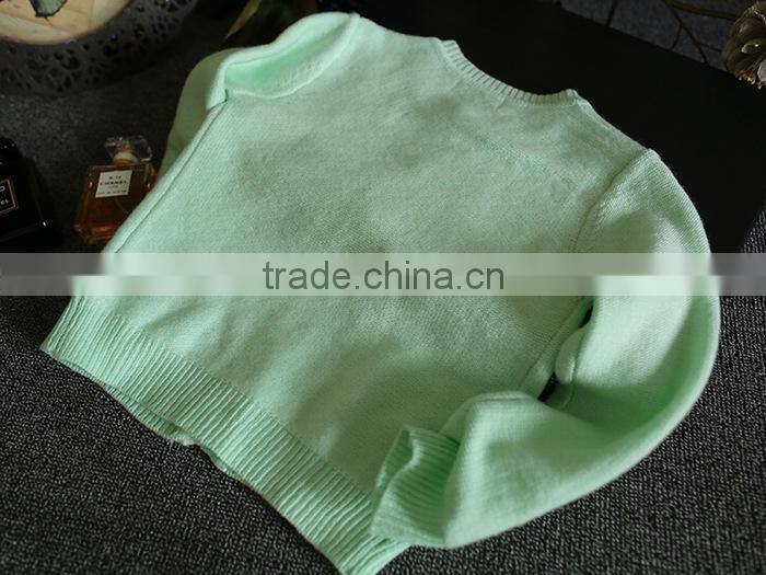 latest new fall korean style thin sweater low MOQ wool sweaters children