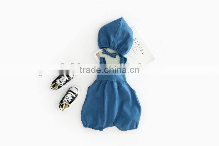 New Design Summer Baby Clothes Infant Plain Color Sleeveles Bodysuit Toddler Girls Romper