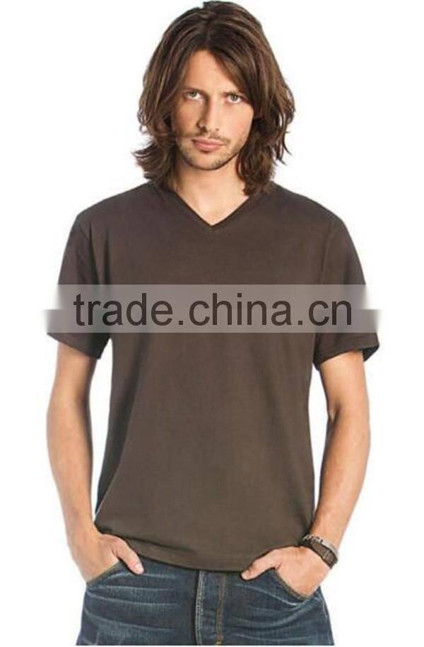 Custom v neck mens t shirt wholesale in China