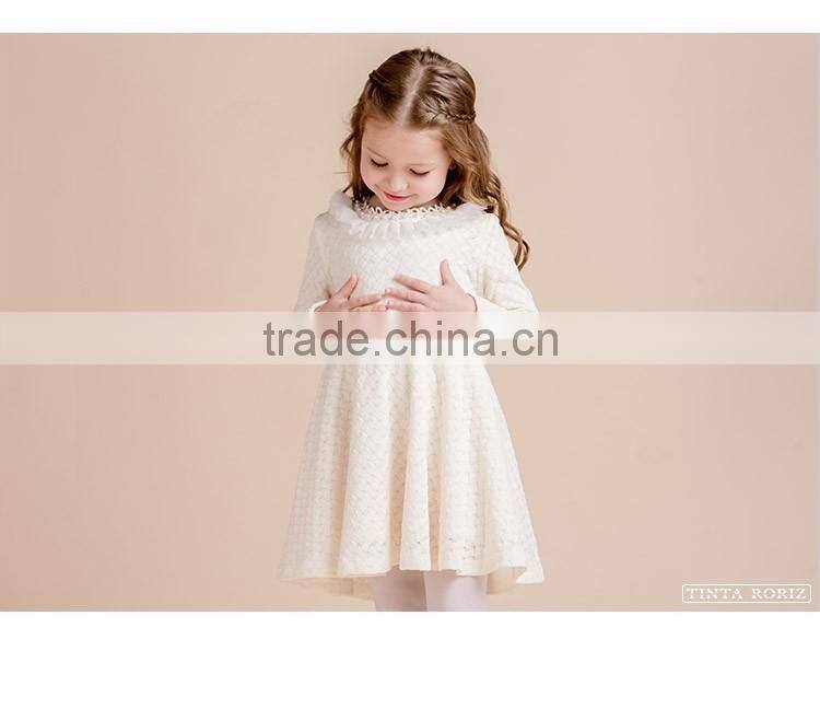 2017 Winter Kids Party Wear Dress With Fleece Lining Fashion Frock Designs For Girl