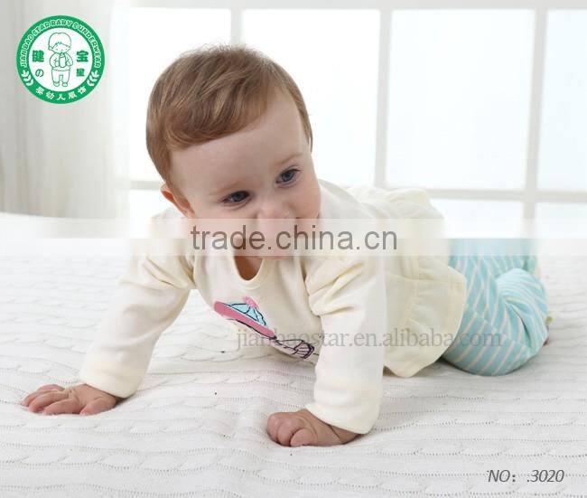 Eco friendly combed cotton long sleeve high quality cute children clothing set baby clothes for baby girl