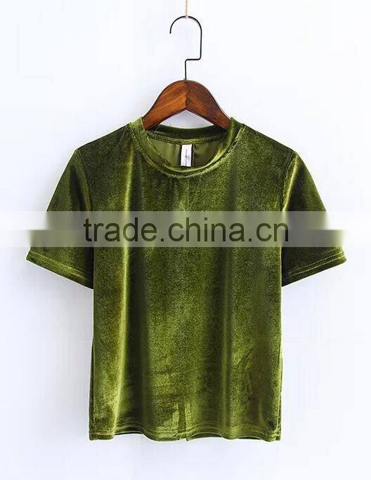 Runwaylover EY2389B Ladies Sexy 2017 Short Sleeve Crop Tops